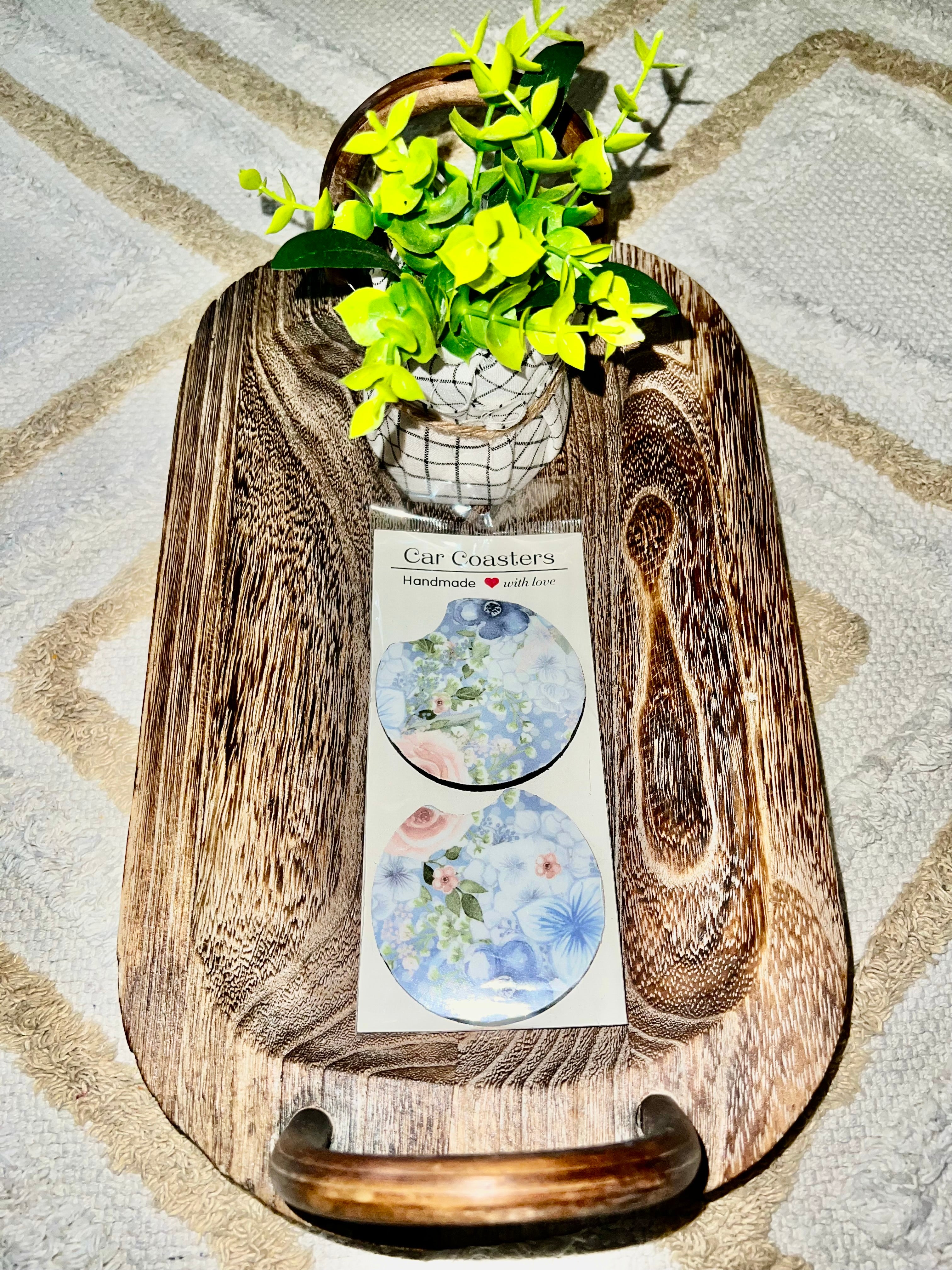Floral Car Coasters